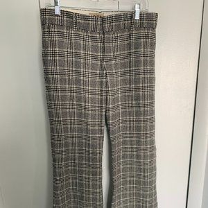 Juicy Couture Plaid Wool Flared Dress Pants